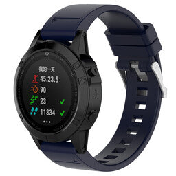Garmin Instinct E - 40mm glossy silicone band (donkerblauw)