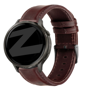 Bandz Garmin Vivomove Style lederen band 'Classic' (donkerbruin)