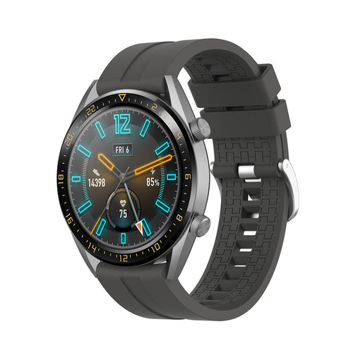 Huawei Watch 5 - 46mm extreme silicone band (donkergrijs)