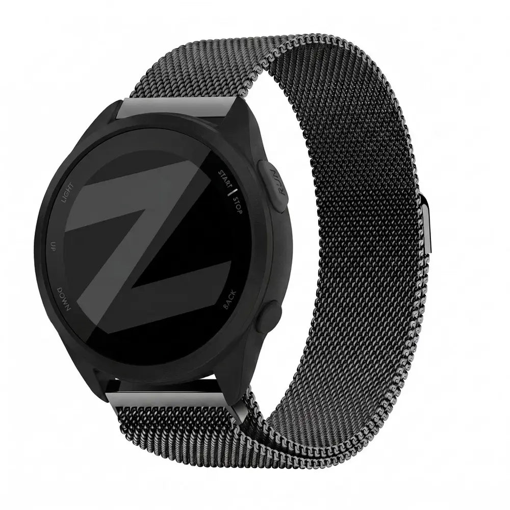 Bandz Garmin Forerunner 165 Milanese Loop Strap (Black)