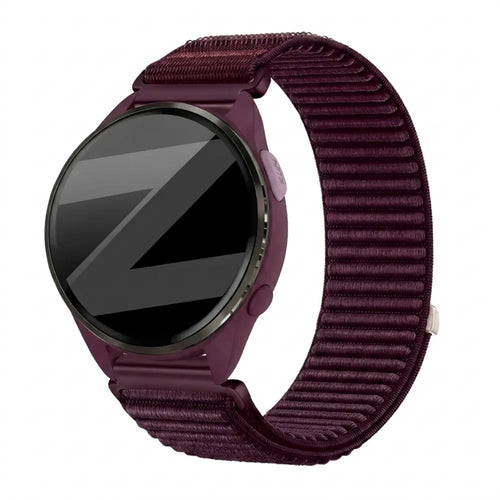 Bandz Garmin Forerunner 165 Nylon Strap 'Wave' (Dark Purple)