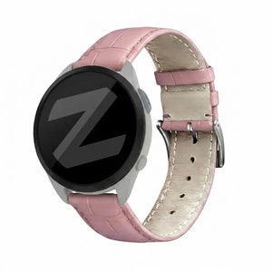 Bandz Garmin Forerunner 165 Leather Strap Crocodile Grain (Pink)