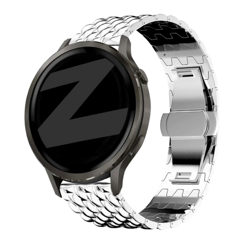 Bandz Garmin Approach J1 stalen band 'Dragon' (zilver)