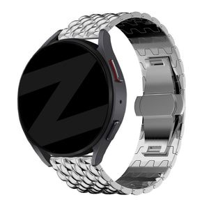 Bandz Garmin Vivomove Sport stalen band 'Dragon' (zilver)