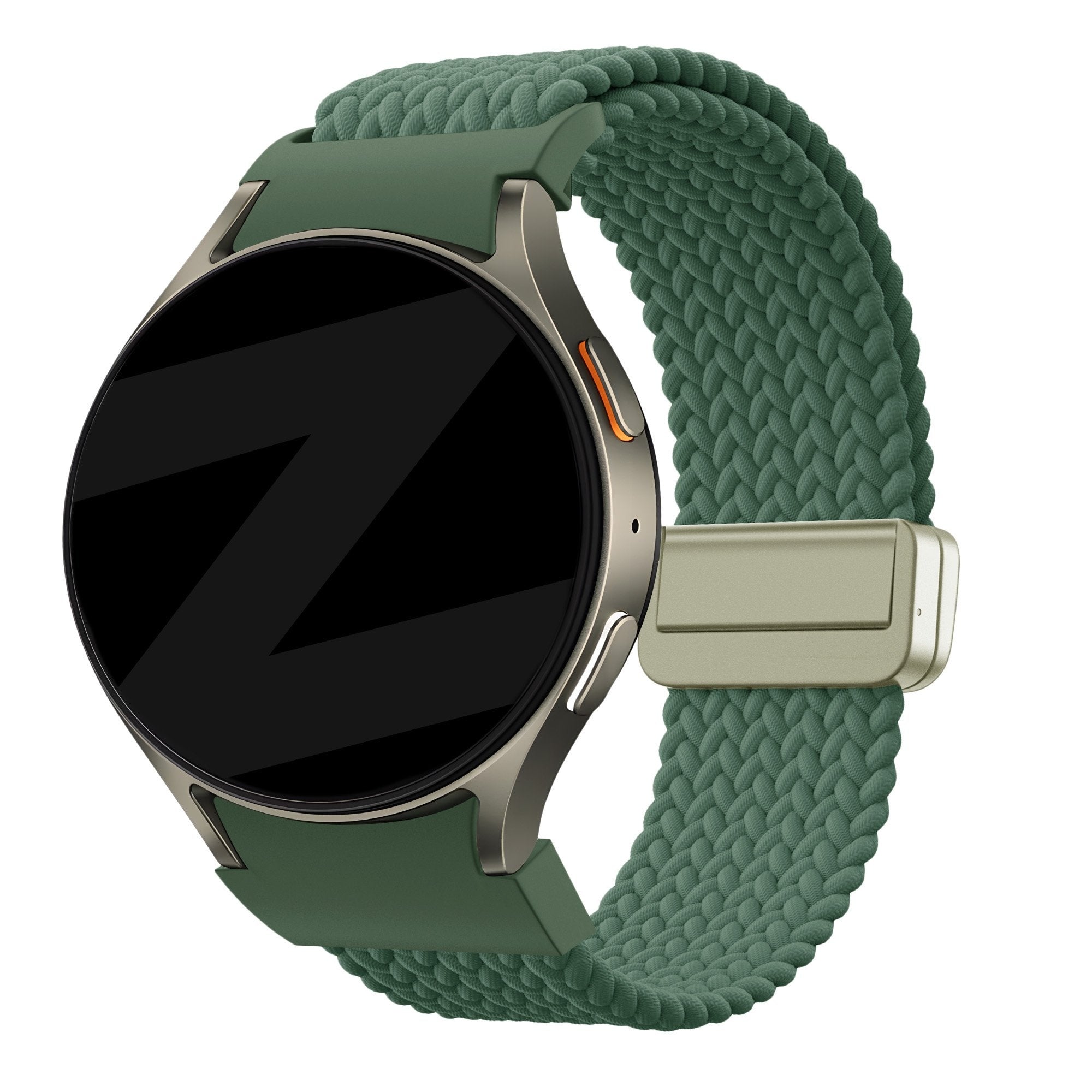 Bandz Samsung Galaxy Watch 6 Classic - 43mm gevlochten band 'Easy fit' (groen)