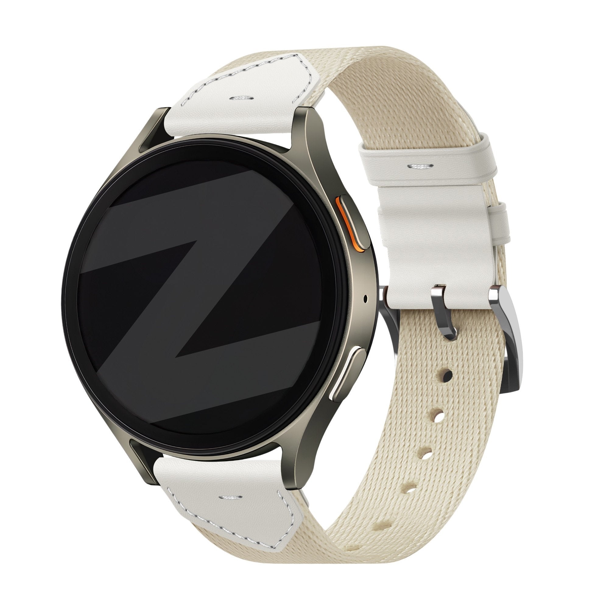 Bandz Withings ScanWatch 2 - 38mm Leather Hybrid Strap 'Easy Fit' (Starlight)