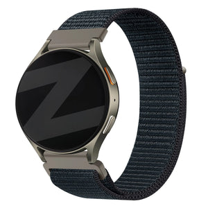 Bandz Amazfit Bip 5 nylon band 'Easy fit' (grijsblauw)