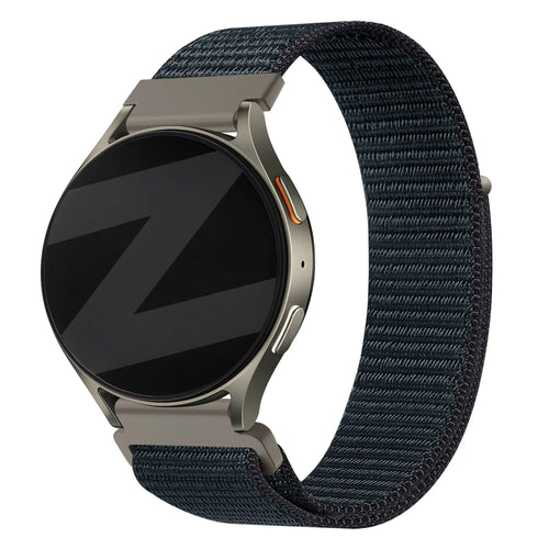 Bandz Amazfit Bip 5 nylon band 'Easy fit' (grijsblauw)