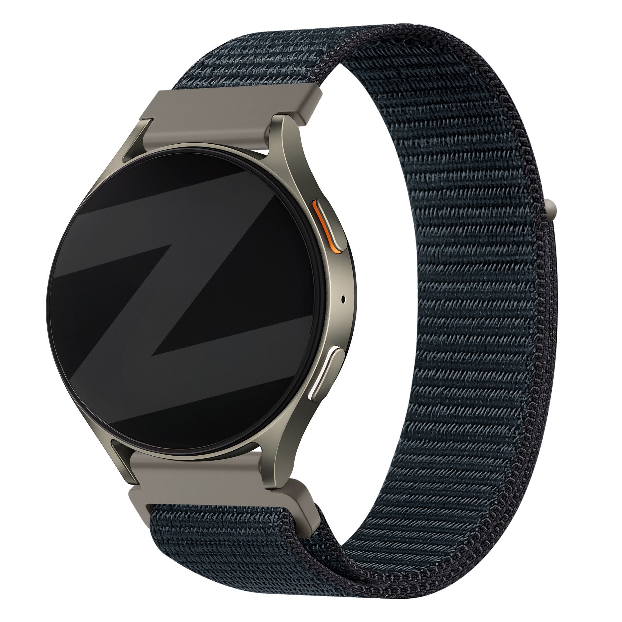 Bandz Samsung Galaxy Watch 46mm nylon band 'Easy fit' (grijsblauw)