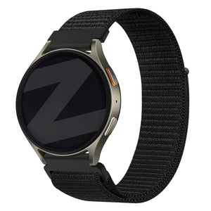 Bandz Amazfit Balance 2 nylon band 'Easy fit' (zwart)