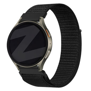 Bandz Samsung Galaxy Watch Active nylon band 'Easy fit' (zwart)