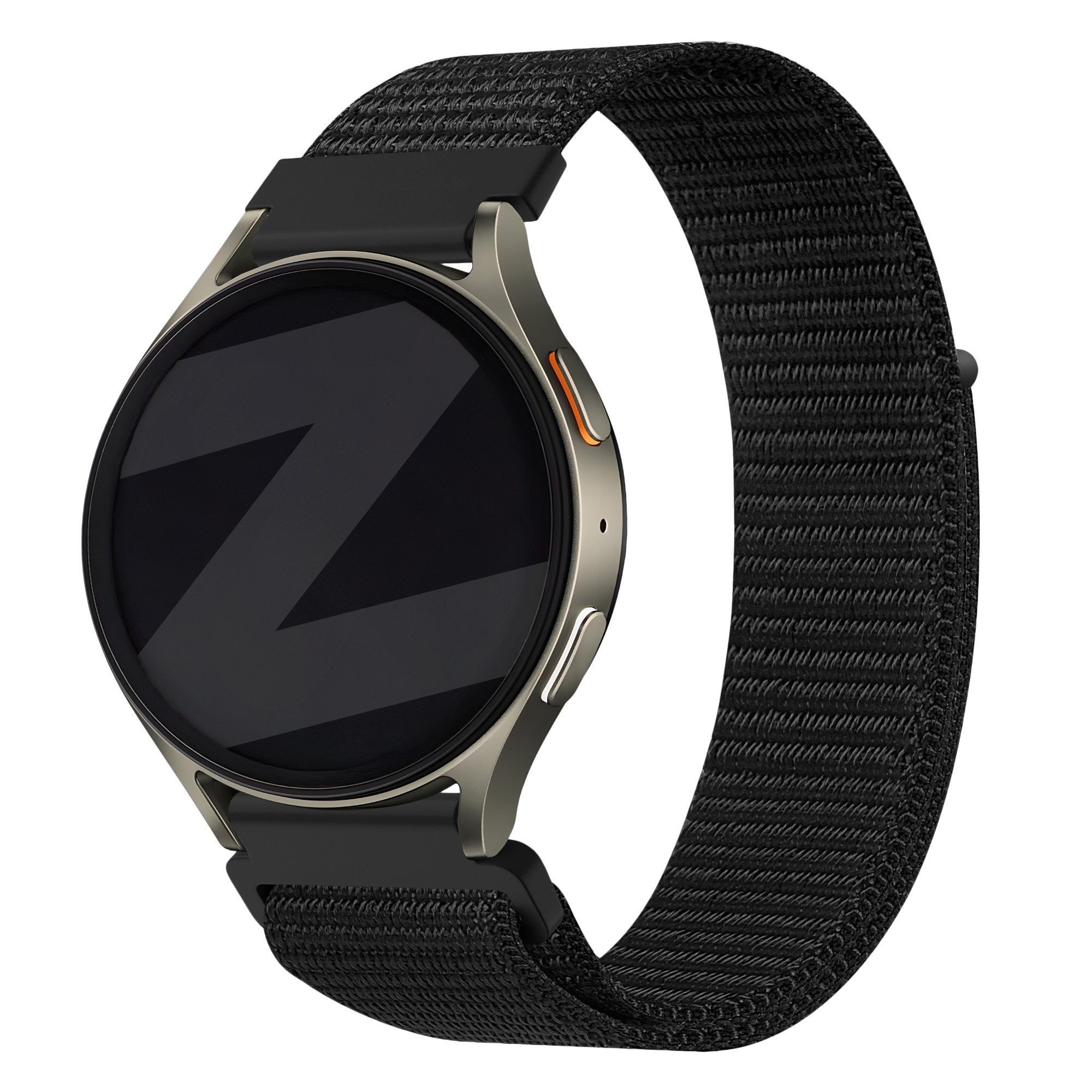 Bandz Huawei Watch GT 4 - 46mm nylon band 'Easy fit' (zwart)