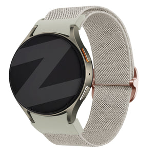 Bandz Samsung Galaxy Watch 6 Classic - 43mm elastische band 'Easy fit' (beige)