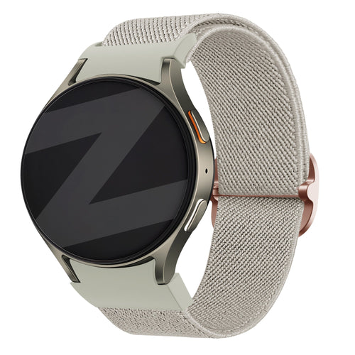 Bandz Samsung Galaxy Watch 4 Classic 46mm elastische band 'Easy fit' (beige)