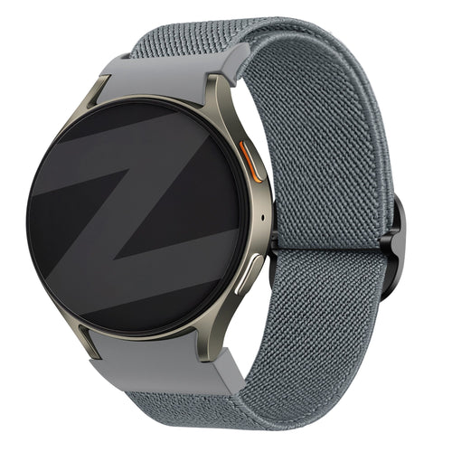 Bandz Samsung Galaxy Watch FE elastische band 'Easy fit' (grijsblauw)
