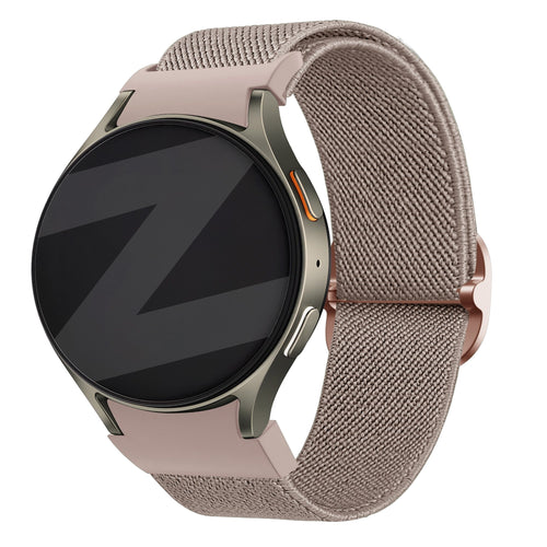 Bandz Samsung Galaxy Watch 6 Classic - 47mm elastische band 'Easy fit' (milk tea)