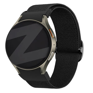 Bandz Samsung Galaxy Watch 4 Classic 46mm elastische band 'Easy fit' (zwart)