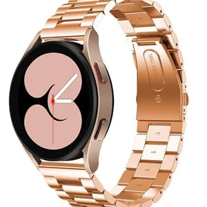 Steel Strap, rose gold, on a watch, 3/4 front view