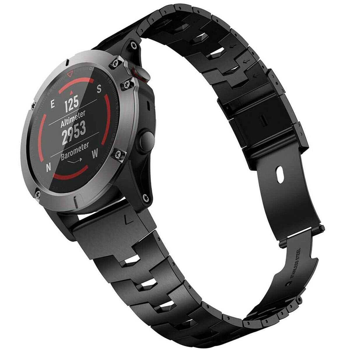 Garmin Tactix 7 titanium bandje (zwart)