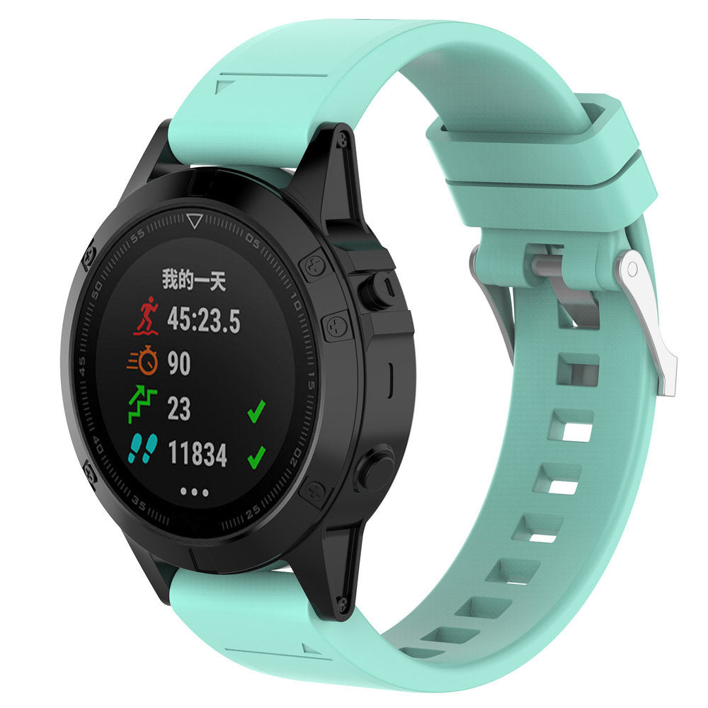 Garmin Fenix 7s glossy silicone band (aqua)