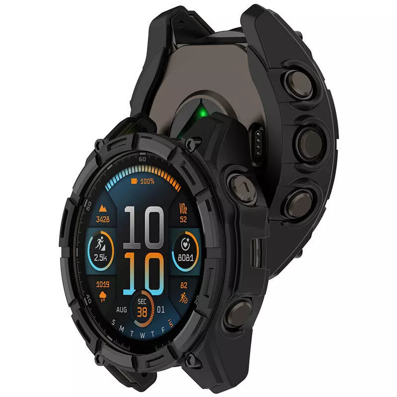 Garmin Fenix 8 - 47mm SOLAR Rugged TPU case (zwart)