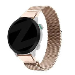 Milanese Loop Strap, rose gold, on a watch, 3/4 front view