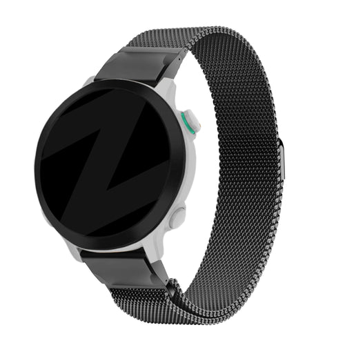 Bandz Garmin Approach S70 - 42mm Milanese loop band (zwart)