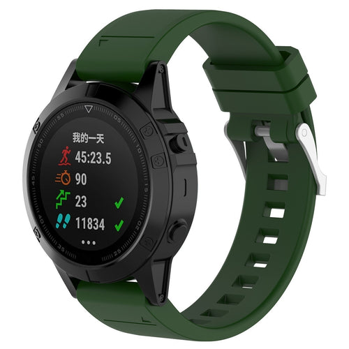 Garmin Tactix 8 - 47mm glossy silicone band (legergroen)
