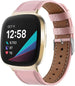 Fitbit Sense bandje leer (roze)