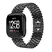 Fitbit Versa (2) stalen vis band (zwart)