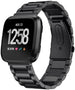Fitbit Versa (2) stalen band (zwart)