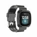 Fitbit Sense crystal bandje met frame (transparant zwart)