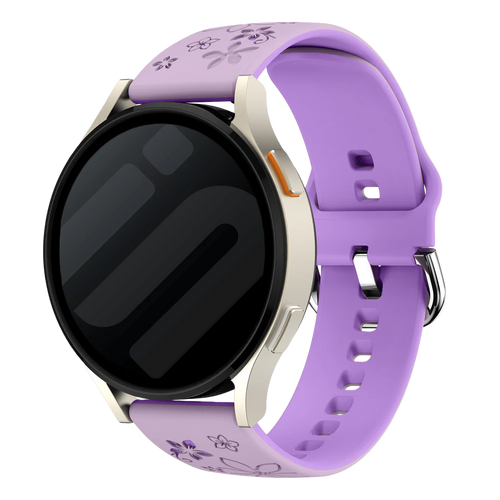 Huawei Watch GT 6 - 41mm Flower Silicone Strap (Lavender/Purple)