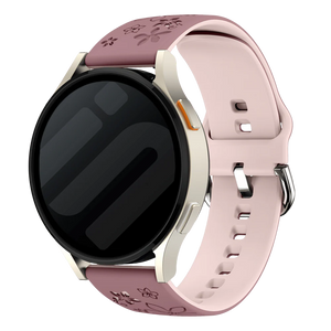 OnePlus Watch 3 - 43mm Flower Silicone Strap (Smoke Purple/Light Pink)