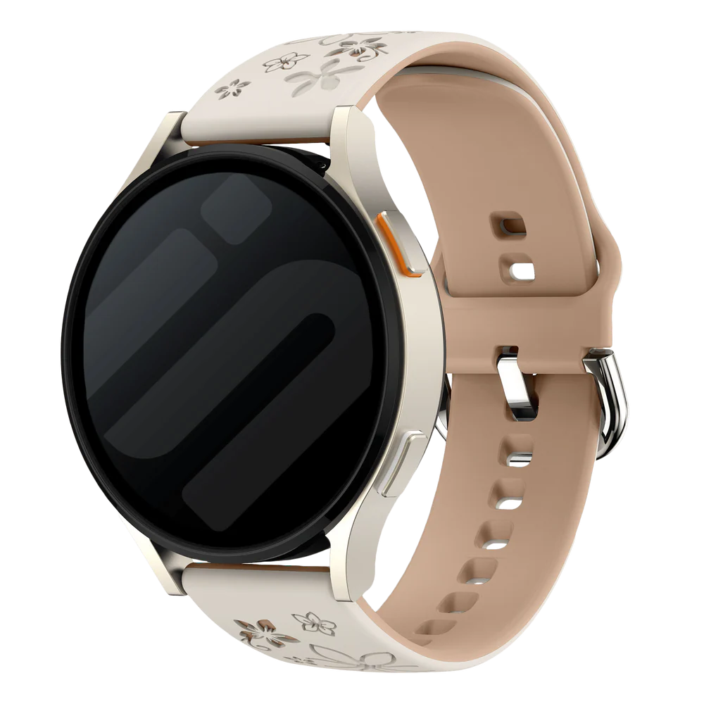 Xiaomi Watch S4 - 41mm Flower siliconen band (sterrenlicht/beige)