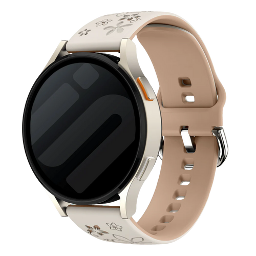 Withings Steel HR - 36mm Flower Silicone Strap (Starlight/Beige)