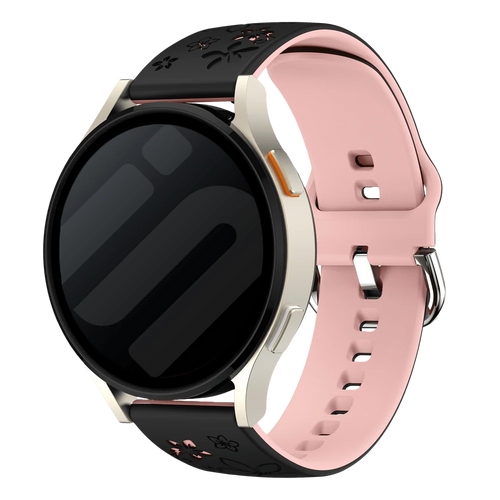 ICE Smart 2.0 Round 1.20 Flower Silicone Strap (Black/Light Pink)