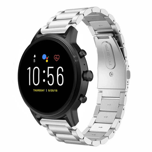 Fossil Gen 4 Explorist (HR) stalen band (zilver)