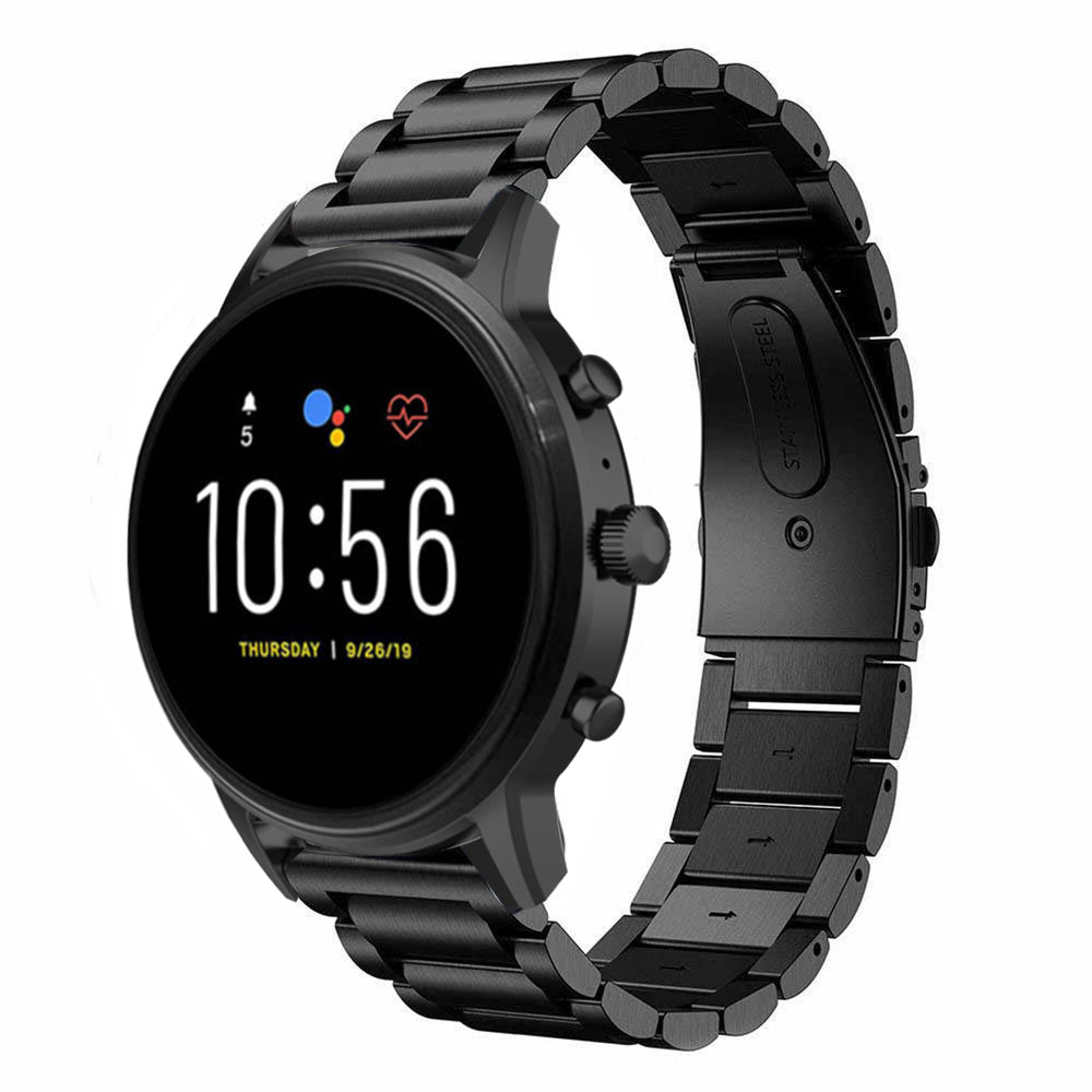 Fossil Gen 4 Explorist (HR) stalen band (zwart)