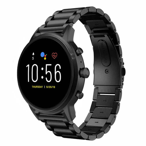 Fossil Gen 4 Explorist (HR) stalen band (zwart)