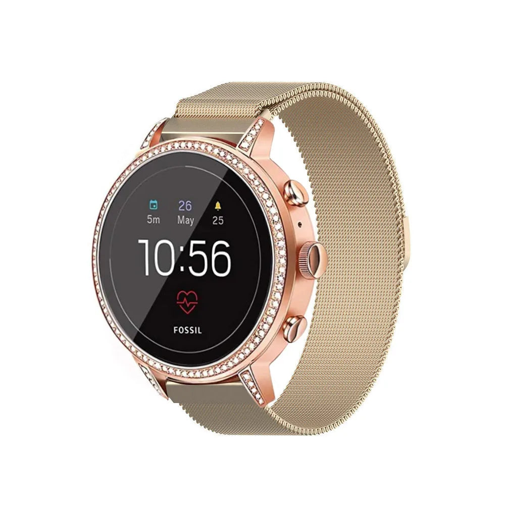 Fossil Gen 4 Venture (HR) Milanese band (champagne goud)