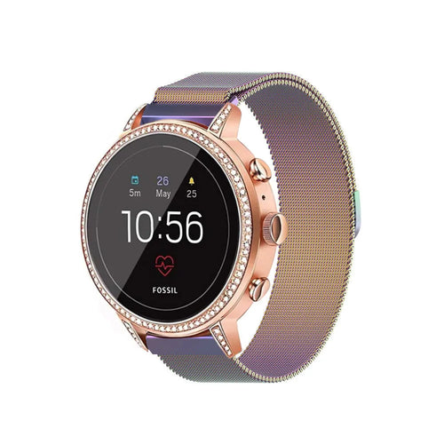 Fossil Gen 4 Venture (HR) Milanese band (regenboog)