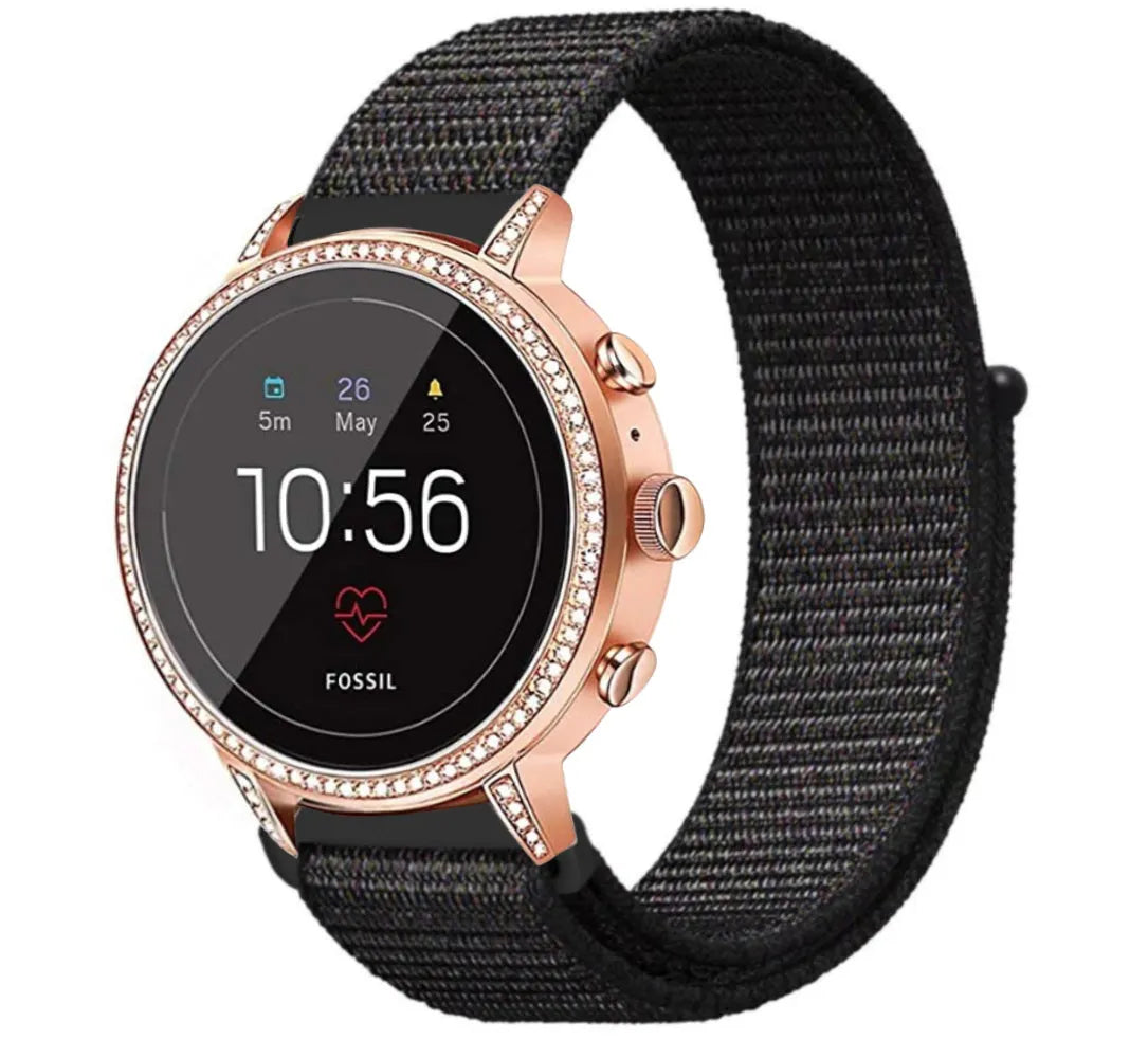 Fossil Gen 4 Venture (HR) Nylon Strap (Black)
