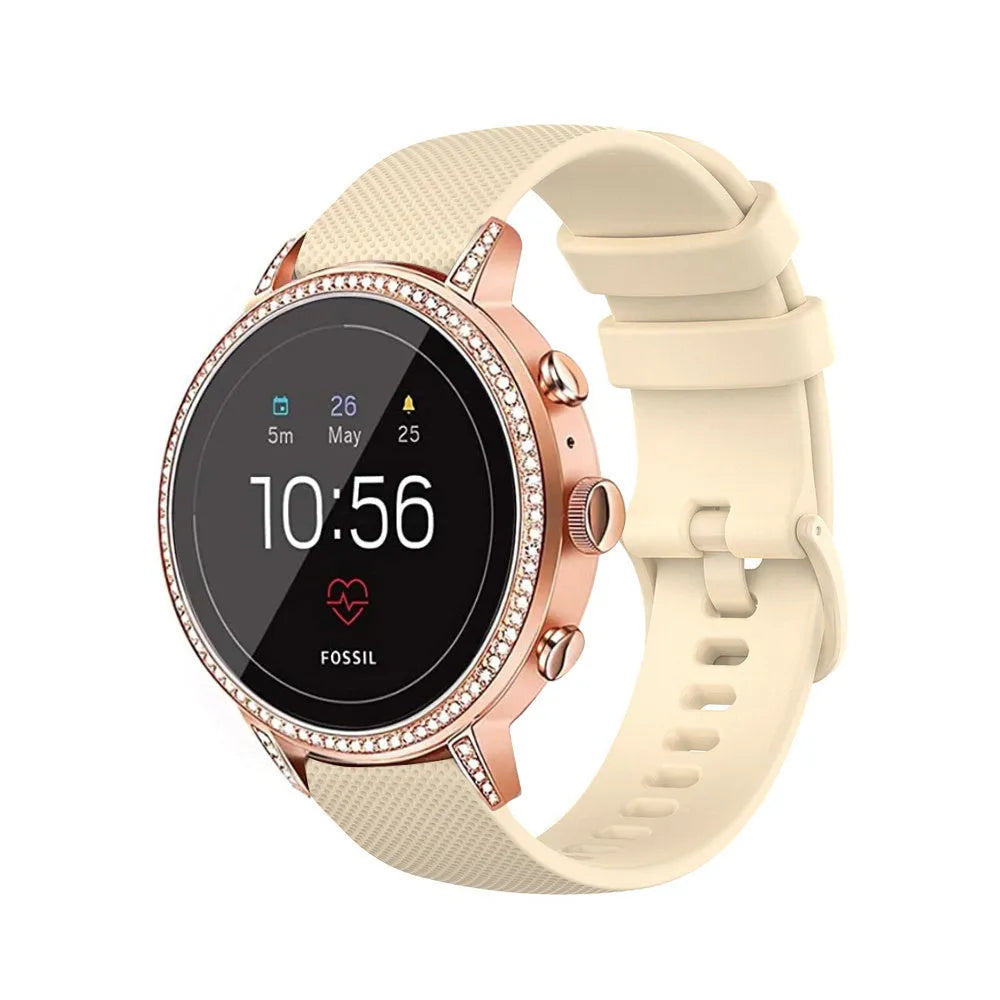 Fossil Gen 4 Venture (HR) siliconen bandje (beige)