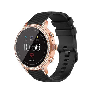 Fossil Gen 4 Venture (HR) siliconen bandje (zwart)