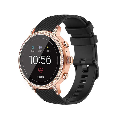 Fossil Gen 4 Venture (HR) siliconen bandje (zwart)