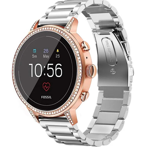 Fossil Gen 4 Venture (HR) stalen band (zilver)