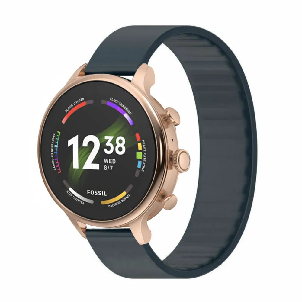 fossil-gen-6-42mm-elastisch-bandje-blauw