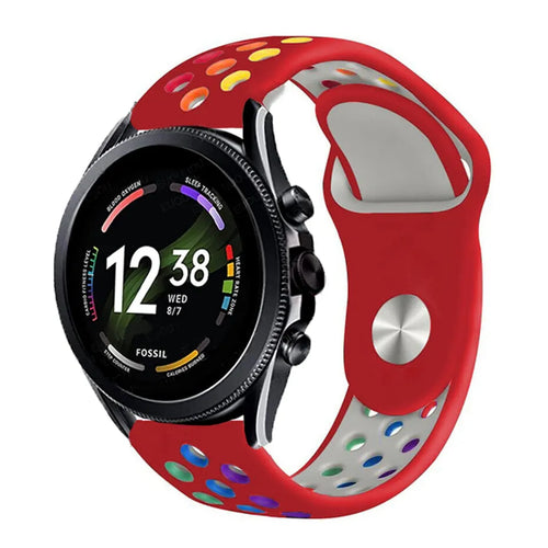 Silicone Sport Strap, on a watch, 3/4 front view