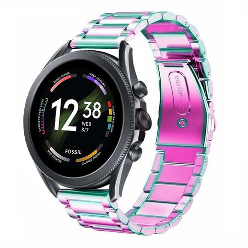 Steel Strap, on a watch, 3/4 front view